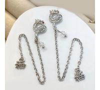 Pendentif en métal chinois pour le nail art du Nouvel An 2024. Embrassez la tradition avec style