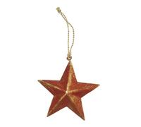 Pendentif en métal étoile rouge et doré 9 cm