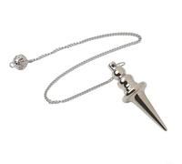 Pendentif en métal pour la détection de l'eau et de l'énergie, outil compatible avec pendule pour localiser les sources (argent)