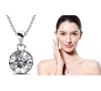 Pendentif en moissanite de 1 carat grade créé en laboratoire) : Sans boîte-cadeau
