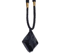 Pendentif en obsidienne naturelle - polie lisse - Design compact et léger