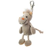 Pendentif en peluche hippopotame « Lola » - Schaffer 0261 - Environ 10 cm - Joli porte-clés et pendentif de sac avec mousqueton - Doux et de qualité supérieure - Idée cadeau pour enfants et adultes