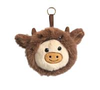 Pendentif en peluche pour sac - Vache en peluche avec expression de visage interchangeable - Accessoires mignons pour sacs à main - Pour , filles, femmes, enseignants, étudiants comme cadeau de