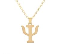 Pendentif en pendentif en trophée en lettres grecques en acier inoxydable Symbole Psi Bijou simple mode cadeau pour femmes