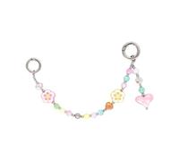 Pendentif en perles multicolores en alliage léger pour clés, étui de téléphone, porte-clés, porte-clés, porte-clés, polyvalent, avec perles de verre, b, taille unique
