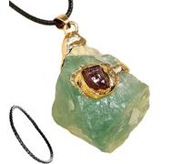 Pendentif en pierre brute en naturel - Collier avec pendentif en pierre précieuse | Améthyste irrégulière Bijoux de pour femme, Refer to description, Unisexe