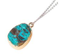 Pendentif en pierre de mer, pendentif en pierre précieuse - Pendentif collier de | Élégant collier naturel avec pierre précieuse naturelle pour la maison, les hommes, riferimento alla descrizione
