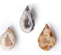 Pendentif en pierre précieuse Agate Géode -- ±4cm