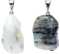 Pendentif en pierre précieuse d'opale des Andes percé -- ±2cm