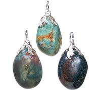 Pendentif en pierre précieuse Héliotrope pierre de sang --±1.5-3cm