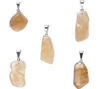 Pendentif en pierre précieuse naturelle Citrine percée -- ±2,5cm
