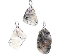 Pendentif en pierre précieuse, quartz tourmaline -- ±1.5-3cm