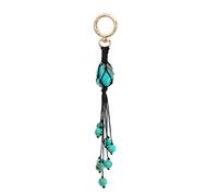Pendentif en pierre tissée à la main avec pierres naturelles colorées pour décoration de la maison et présentation artistique, 2#, Corde tressée + pierre naturelle