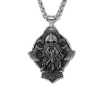 Pendentif en relief à double hache de guerrier, collier d’amulette à nœud celtique, collier pour hommes païens de la mythologie nordique.