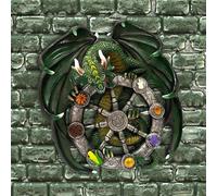 Pendentif En Résine De Dragon Magique Arc-En-Ciel, Décoration Pour La Maison, Sculpture Murale Peinte À La Main, 1 Pièce