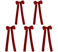 Pendentif en velours doux double couche en forme de nœud conçu pour les décorations de sapin de Noël et les couronnes pour améliorer les vacances avec un savoir-faire artisanal