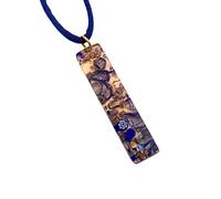 Pendentif en verre de Murano, bijou de Murano fabriqué à partir de feuille d'or de Venise Italie, pendentif en verre vénitien fait main, 4 cm x 1 cm (Lisa)