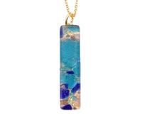 Pendentif en verre de Murano fait à la main Millefiori - Bijoux vénitiens de Venise en Italie - Multicolore sur feuille d'or - 4 x 1 cm (Lisa), 4cm x 1cm, Verre, Pas de pierre précieuse