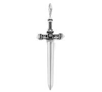 Pendentif Épée, Bijoux Style Européen Pendentif en Argent Sterling 925 Cadeau Rebelle Vintage pour Femme Et Homme
