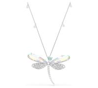 Pendentif et broche Ariana Grande x Swarovski, Perle de cristal, Tailles variées, Libellule, Blancs, Métal rhodié OS