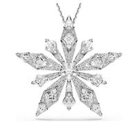 Pendentif et broche Idyllia, Étoile, Blancs, Métal rhodié OS