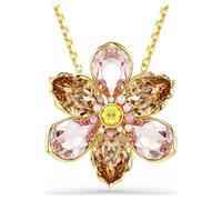 Pendentif et broche Idyllia, Tailles variées, Fleur, Multicolores, Placage de ton or OS