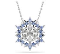 Swarovski Pendentif et broche Magic, Flocon de neige, Bleus, Métal rhodié