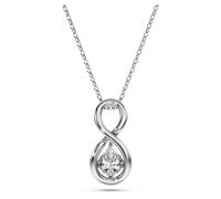 Pendentif Eternity, Diamants de synthèse 0,33 ct tw, Forme de poire, Infini, Or blanc 18 carats OS