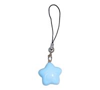 Pendentif étoile à cinq branches avec étoiles bleues - Porte-clés pour téléphone, dragonne, accessoire pour sac - Compatible avec tous les