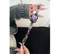 Pendentif Étoile De Niche Créatif Min Chaîne En Denim Bracelet En Toile Adapté À Apple Watch Iwatch5678910-Chaîne En Jean Min - Noire - Auto-Test : 20 Mm