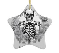 Pendentif étoile de Noël en céramique à suspendre UDFKGLP Goth Beauty Girl Picture Maisons, centres commerciaux, supermarchés et magasins