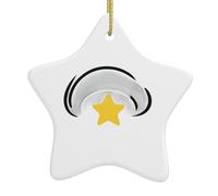 Pendentif étoile de Noël en céramique à suspendre WHJSSF Chef Chapeau Petite étoile Image Décoration Malls, supermarchés, boutiques