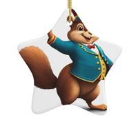 Pendentif étoile en céramique à suspendre pour sapin de Noël Whjdpp L'écureuil qui dirige l'impression cirque décoration centres commerciaux, supermarchés, magasins