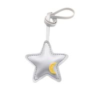 Pendentif étoile multifonction tendance pour sacs, clés et amélioration du véhicule, processus d'installation facile, breloque en cuir PU, accessoire de voyage, Argenté.