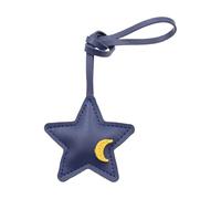 Pendentif étoile multifonction tendance pour sacs, clés et amélioration du véhicule, processus d'installation facile, breloque en cuir PU, accessoire de voyage, bleu marine