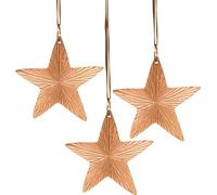 Pendentif étoile Noël Déco Cuivre Métal 9,5×9,5cm 3er Set festif