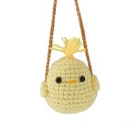 Pendentif fantaisie en crochet pour rétroviseur - Accessoire unique à suspendre pour les amoureux des animaux (Chicke jaune)