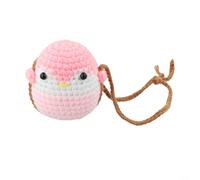 Pendentif fantaisie en crochet pour rétroviseur - Accessoire unique à suspendre pour les amoureux des animaux (pingouins roses)