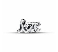 Charm Love en Lettres Cursives Argent