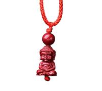 Pendentif Feng Shui, collier pendentif cinabre violet bouddha Guanyin sac d'argent gourde harmonie LockWealth amulette spirituelle pendentif chakra réglable cadeau porte-bonheur pour hommes femmes