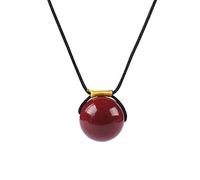 Pendentif Feng Shui, collier pendentif en perles de cinabre en cristal de cinabre violet naturel, amulette de richesse Feng Shui contre le chakra maléfique, pendentif réglable, cadeau porte-bonheur fo