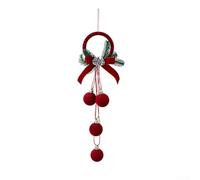 Pendentif festif en forme de cloche de Père Noël à suspendre en plastique floqué léger pour décoration saisonnière et présentation (cycle de fil dentaire)