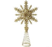 Pendentif flocon de neige 3D et étoile ajourée pour décoration de sapin de Noël, fabriqué en plastique et design léger pour une suspension facile (D)