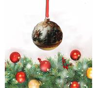 Pendentif flocon de neige en acrylique argenté de 10 cm à suspendre à la | Charmant imprimé flocon de neige, finition dorée, taille 10 cm, convient aux arbres pour fenêtres, portes, esprit festif
