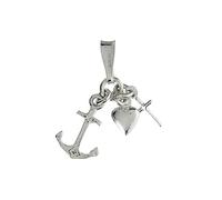 Pendentif foi espérance charité argent 925