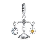 Pendentif glands lune, soleil et équilibre, accessoire de bracelet à breloques en argent sterling 925, compatible avec le collier bracelet pandora