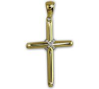 Pendentif GoldDream croix en zirconium pour femme 333 or jaune 8K D2GDH502Y
