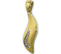 Pendentif GoldDream pendentif zirconium femme vague 333 or jaune 8K bijoux D2GDH500Y