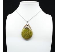 Pendentif Goutte en Opale Verte de 20 grammes et 48 millimètres, Minéral Opale de Madagascar, Pierre Naturelle, Edition Exclusive, Pierre d'ornement, Minéral de Sagesse