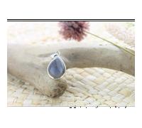 Pendentif goutte labradorite & argent